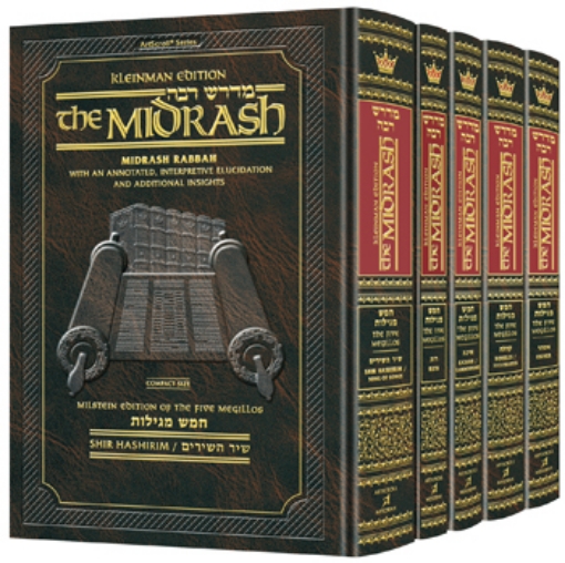 Picture of Kleinman Edition Midrash Rabbah Compact Size: Complete 5 volume SET of the Megillos